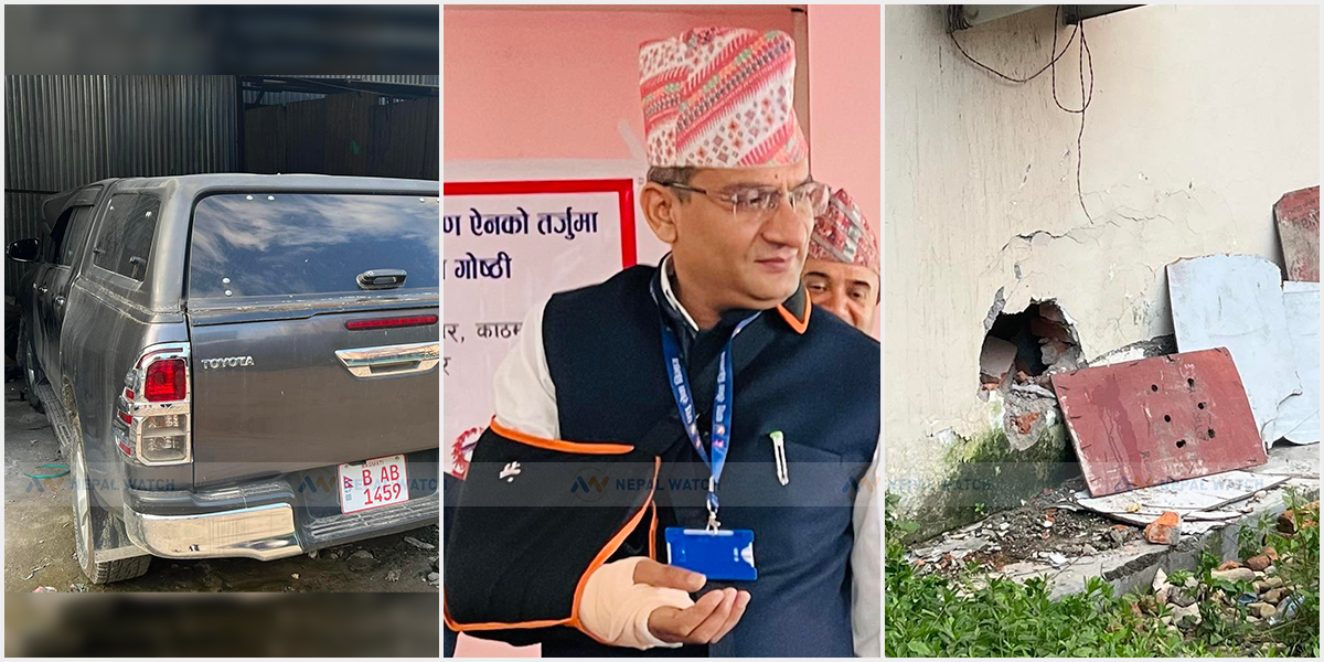 डिजीले ब्रेक सम्झेर एक्सिलेटर दबाए, एफएम स्टेशन भत्कियो, गाडी क्षतविक्षत